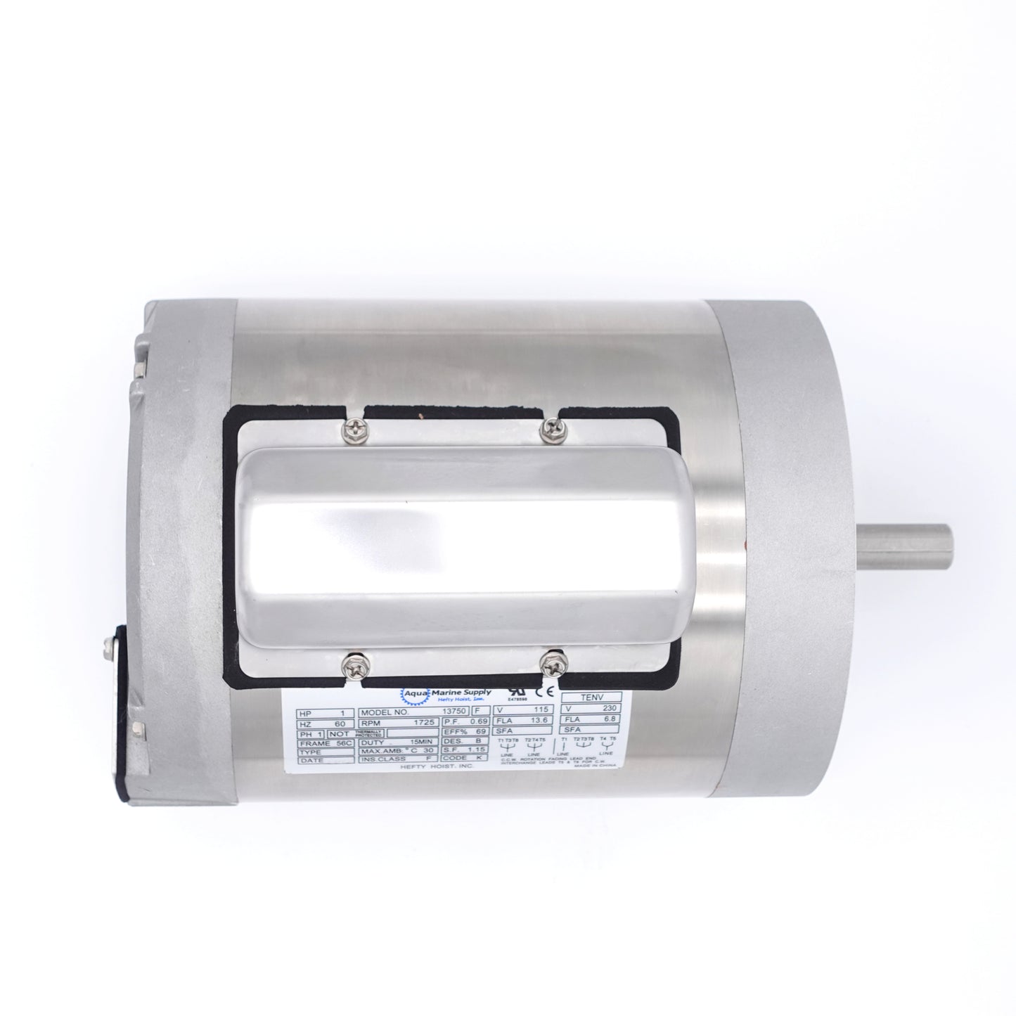 Boat Lift Motor: Aqua Marine Supply Stainless Steel 56 Frame TENV: 1725 RPM