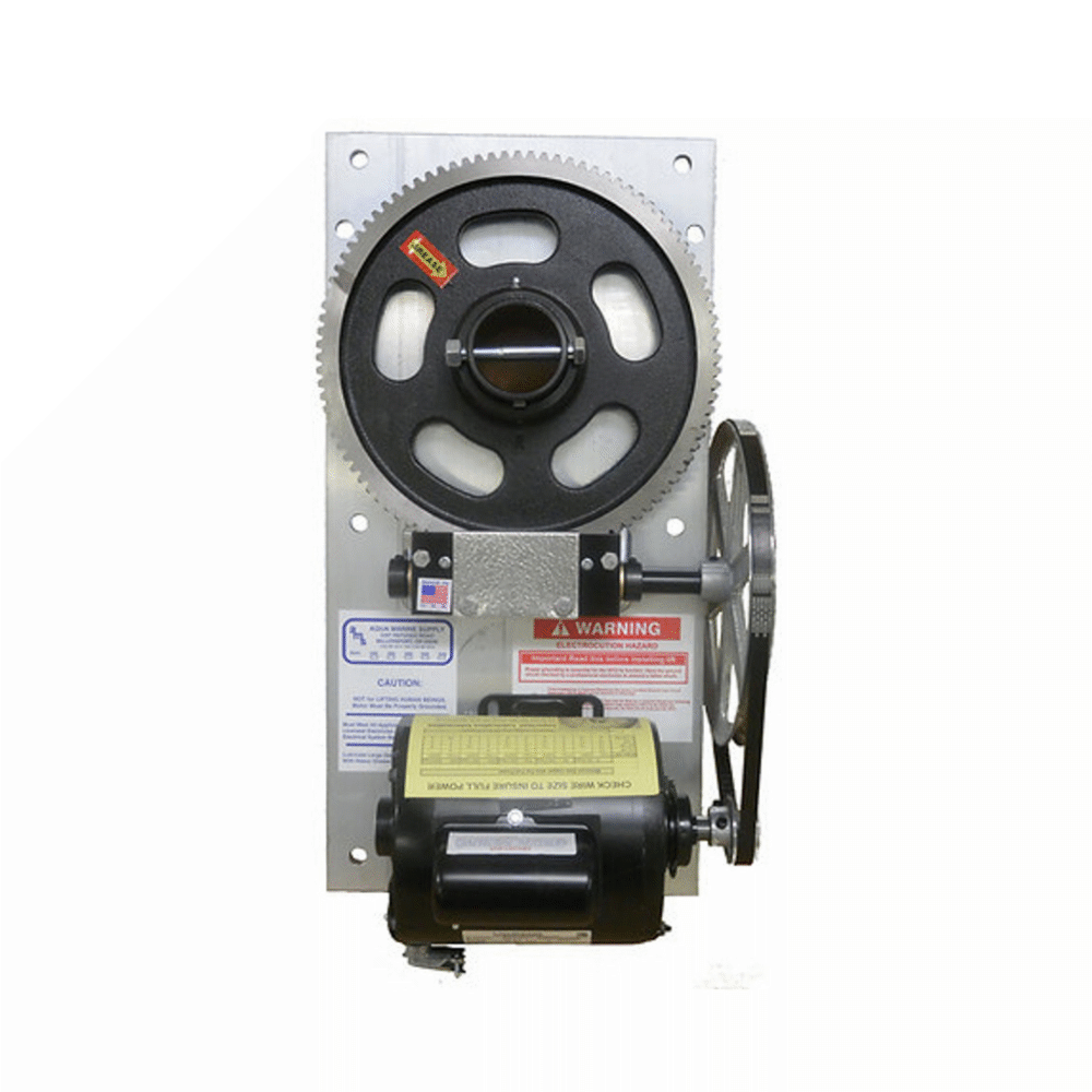 4000 Hefty Hoist Motor/Gear Plate with GFI and Switch.