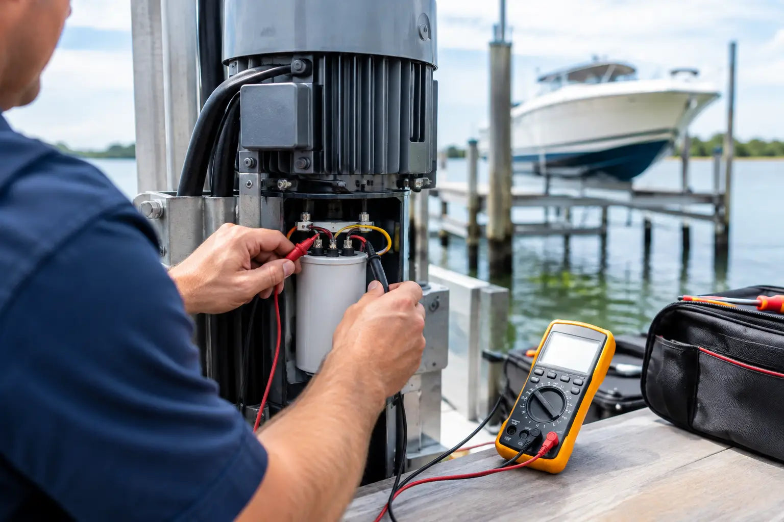 Lift Capacitor Testing for Boat Lift Motors