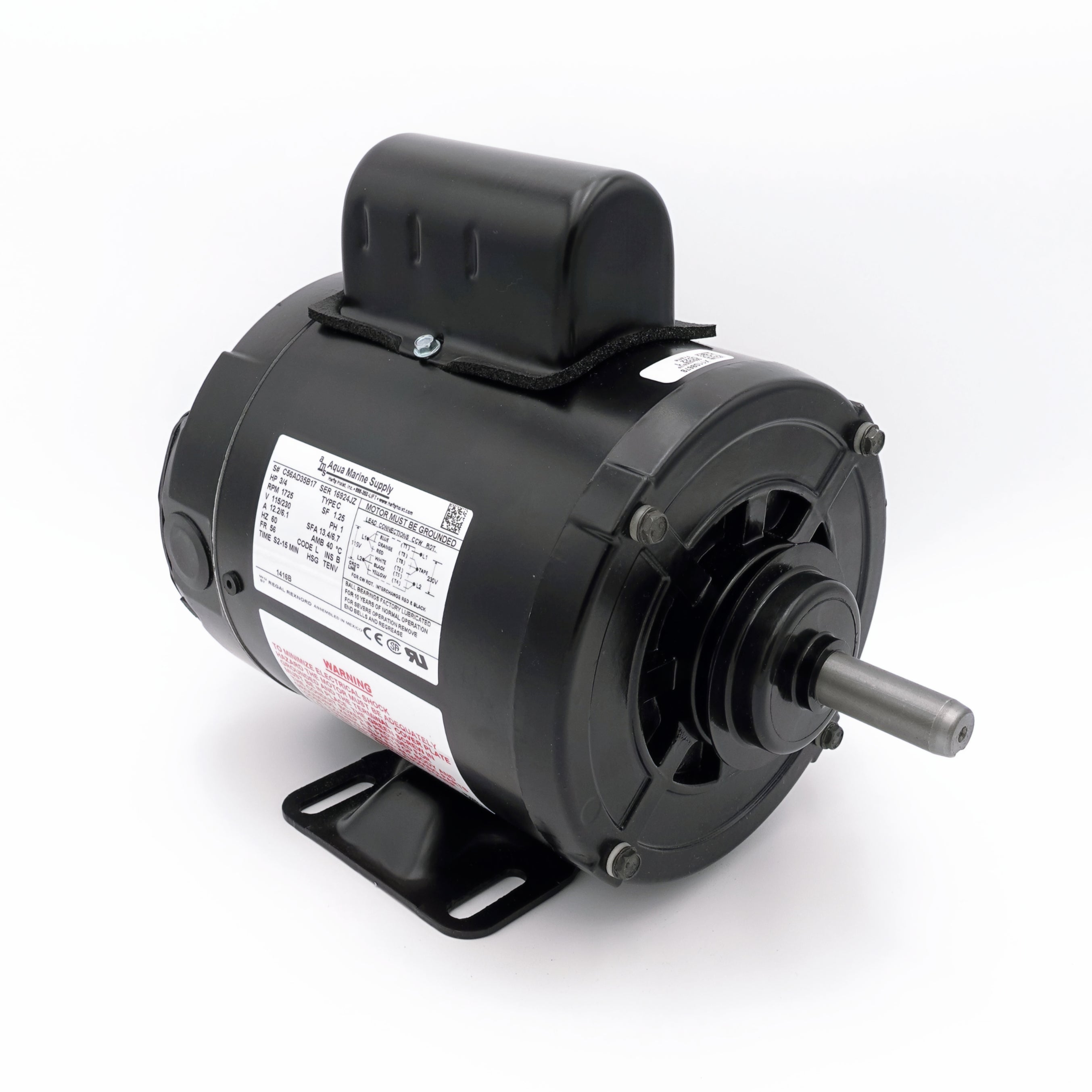 3/4 Hp Boat Lift Motor: Painted Steel: Aqua Marine Supply — Dock