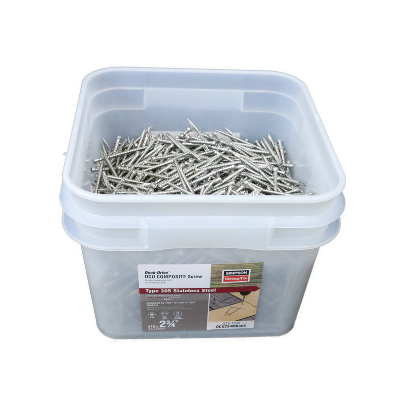 Simpson Strong-Tie DCU234MB305 - 2-3/4" 305SS Hand-Drive Stainless Steel Composite Deck Screw #10