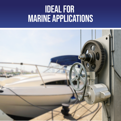Aqua Marine Supply Boat Lift Motor 56 Frame –Direct Drive or Gearplate Mount: Stainless Steel-TENV: 1725 RPM