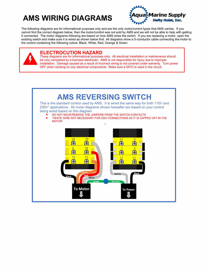Aqua Marine Supply Rotary Up & Down Boat Lift Switch