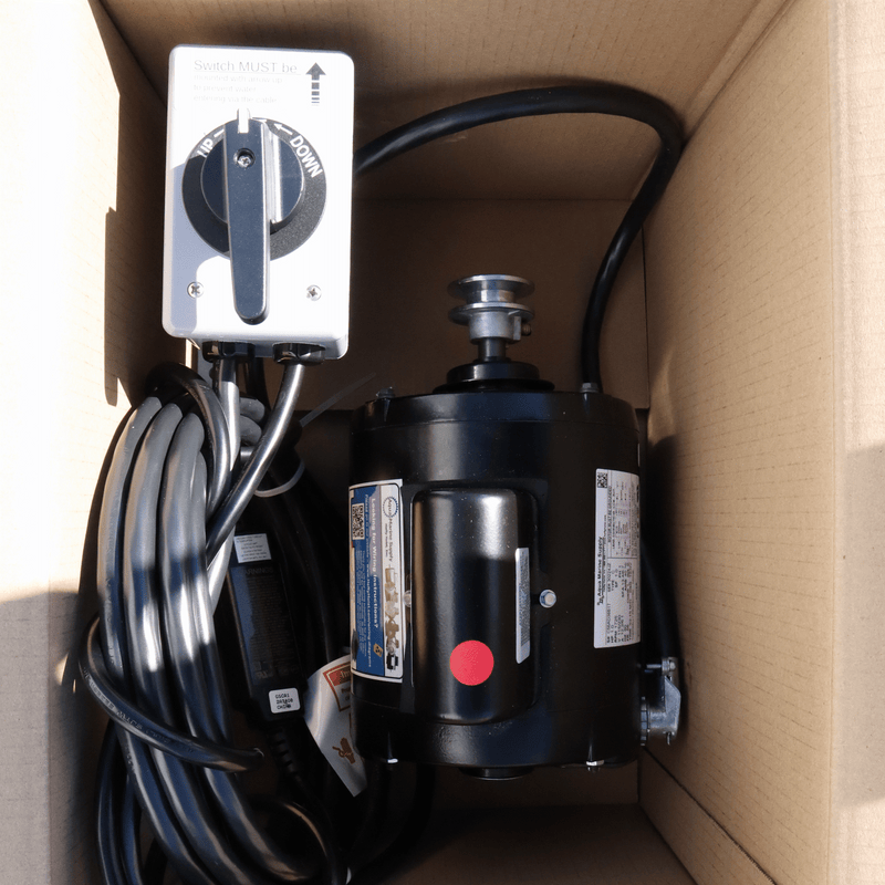 Wired Boat Lift Motor With Switch: Aqua Marine Supply Painted 56 Frame TENV: 1725 RPM