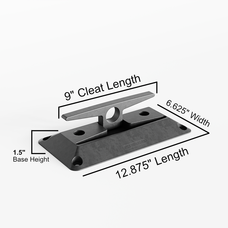 Large Nylon Folding Dock Cleat :9" Marine Grade Flip-Up Safety Cleat