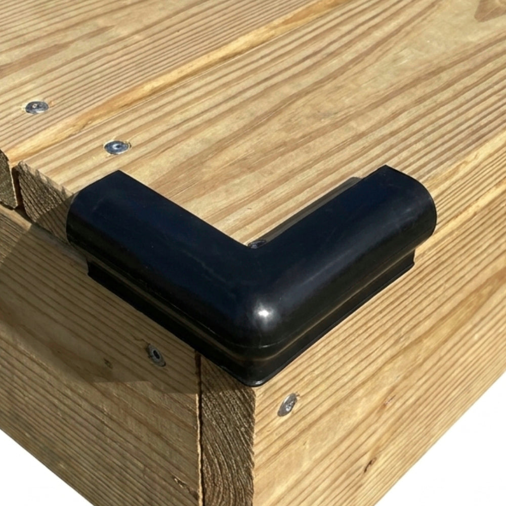 Black Marine Vinyl Rub Rail Corner Bumper: P-Style Edge Match Style ...