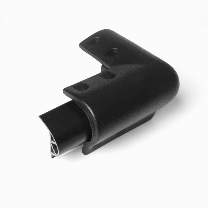Black Marine Vinyl Boat Dock Edge Corner Bumper: P-Style Overlap Style