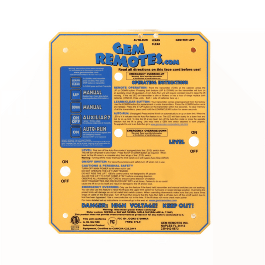 Gem Remote Replacement Faceplates