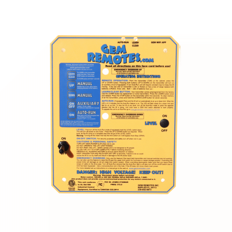 Gem Remote Replacement Faceplates