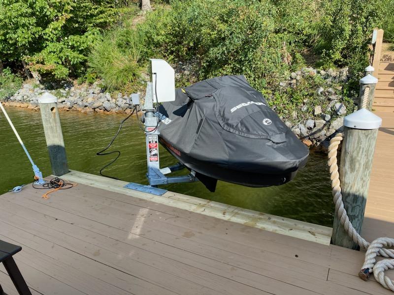 Mr. Lifter 2.0 PWC Lift: With Electric Motor Setup