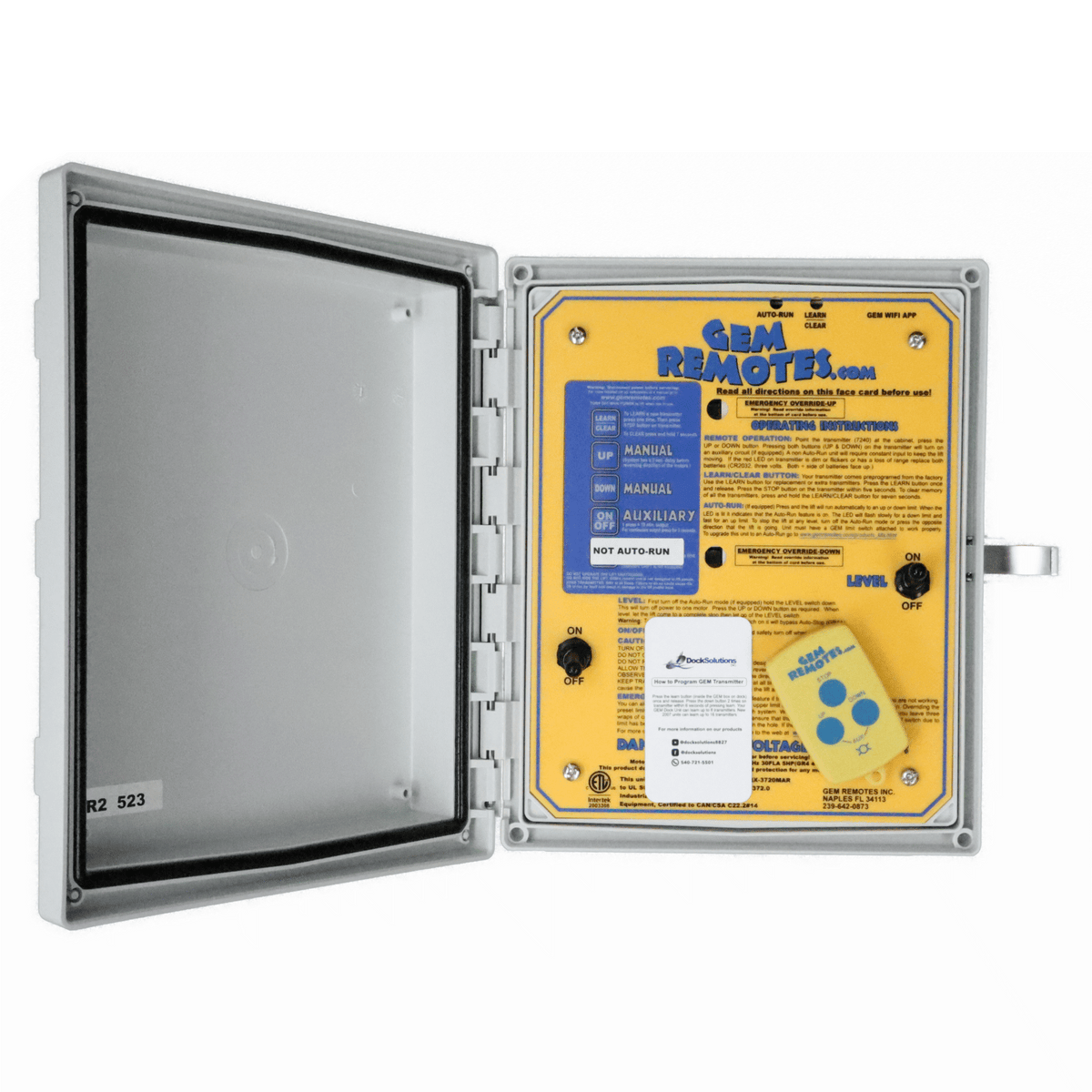 Gem Remotes GR1: Wireless Boat Lift Remote — Dock Solutions, Inc.
