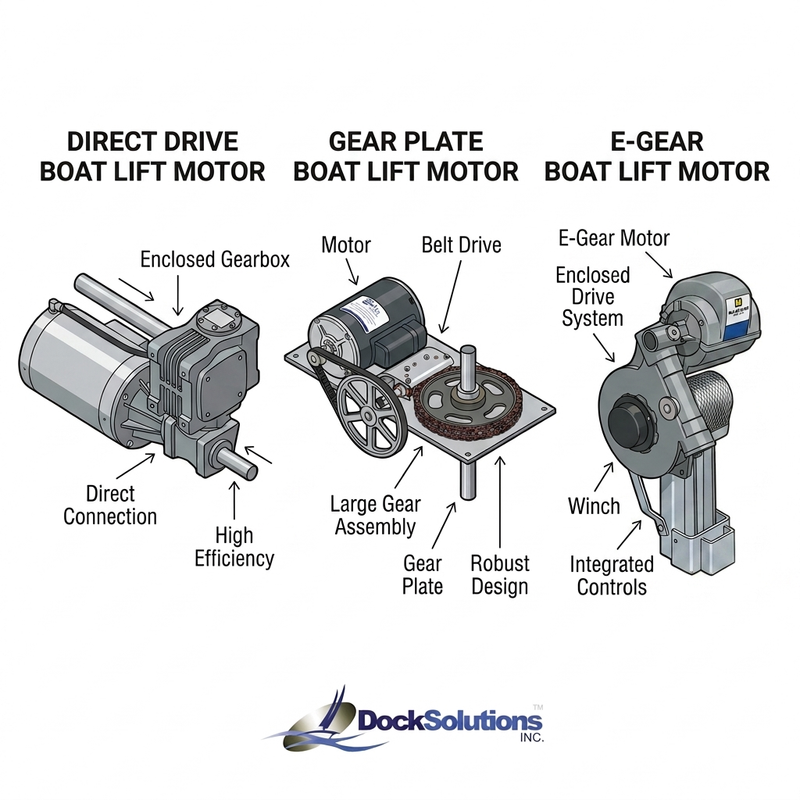 3/4 Hp Boat Lift Motor: Direct Drive Compatible: Painted Steel: Aqua Marine Supply
