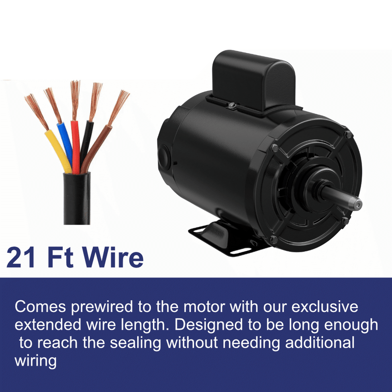 Wired Boat Lift Motor With Switch: Aqua Marine Supply Painted 56 Frame TENV: 1725 RPM